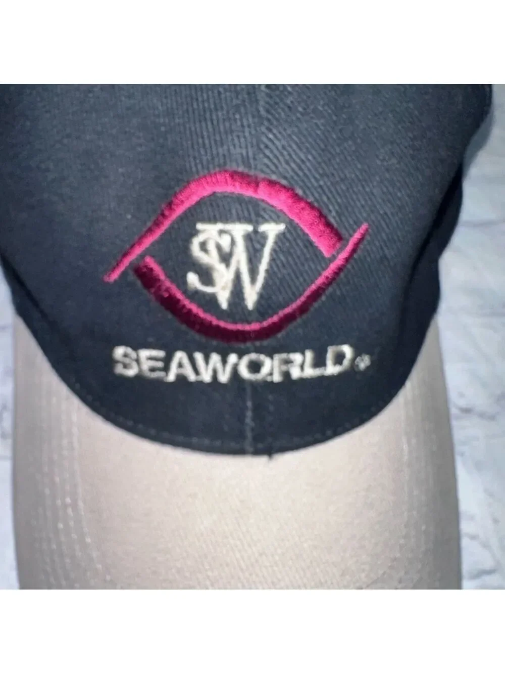 NOS Vintage 1990s SeaWorld Embroidered Trucker Baseball Cap Hat